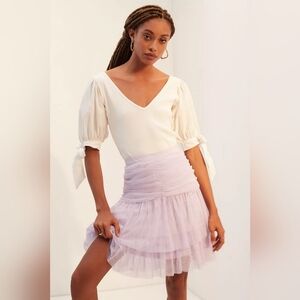 Maeve Tiered Tulle Mini Skirt Size 4